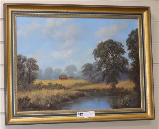 Jean Batten, oil on canvas, Hamsey near Lewes, signed, 40 x 55cm